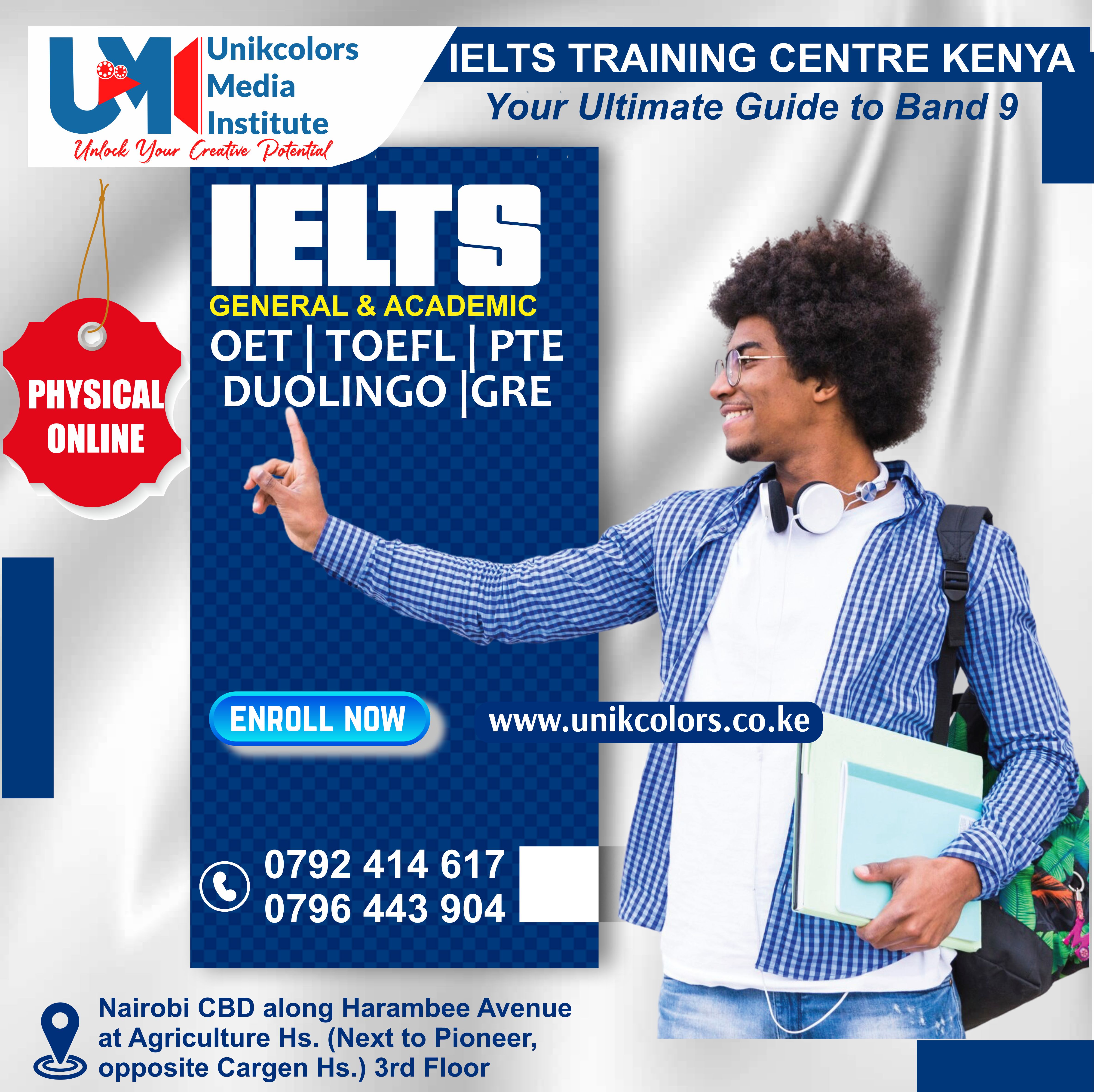 IELTS TRAINING CENTRE KENYA - IELTS PREPARATION| PTE| OET| TOEFL| GRE| DUOLINGO